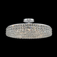 7'' Loro 8 Light Chrome Semi-Flush Mount