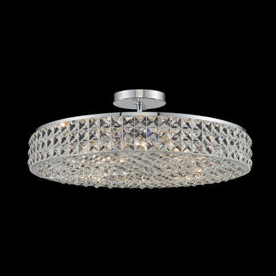 7'' Loro 8 Light Chrome Semi-Flush Mount