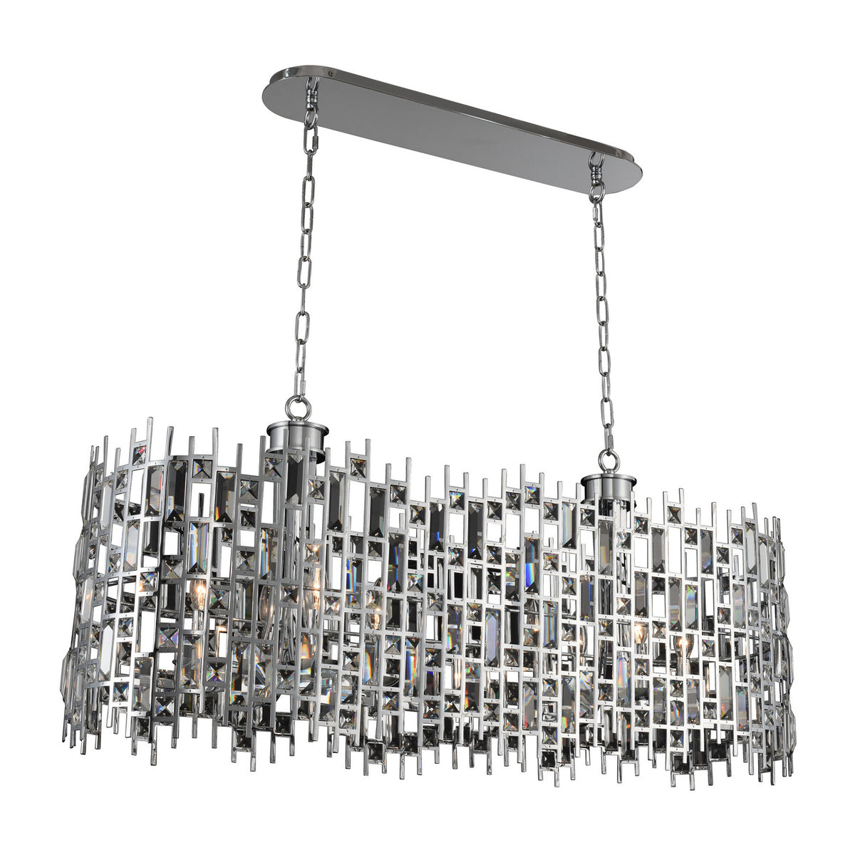 20'' Fonseca 8 Light Chrome Linear Pendant