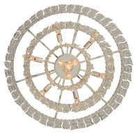 34'' Kasturi 13 Light Silver Pendant