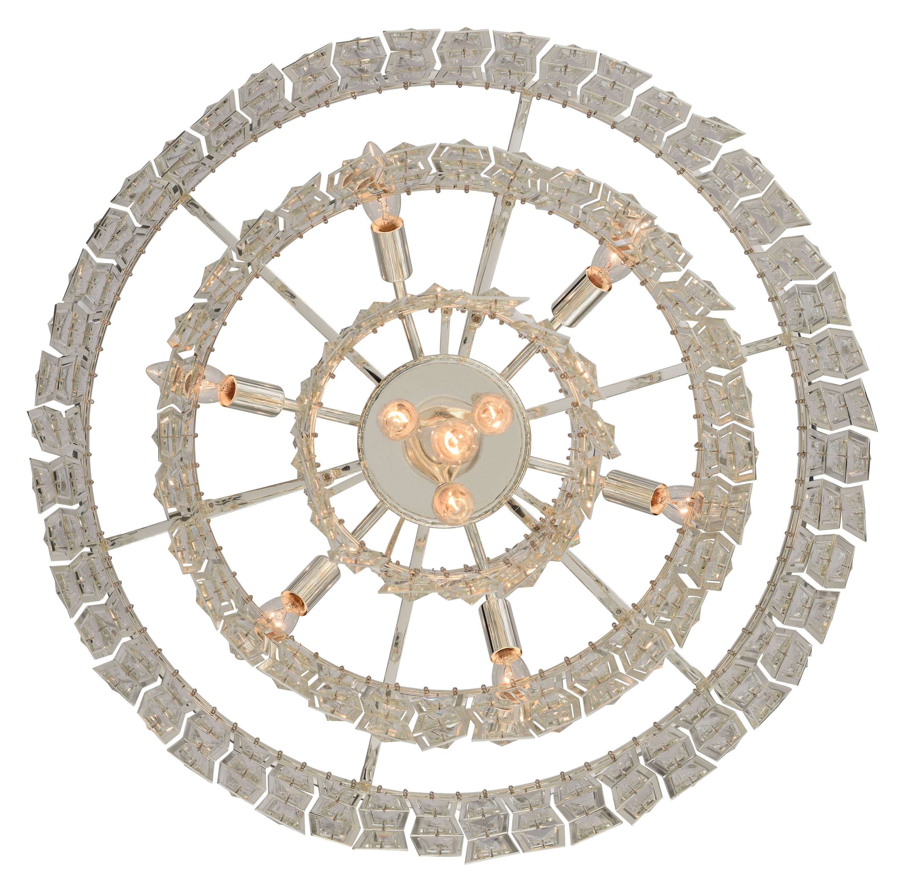 34'' Kasturi 13 Light Silver Pendant