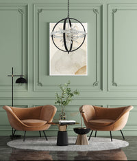26'' Angelo 10 Light Matte Black w/ Polished Silver Chandelier