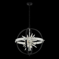26'' Angelo 10 Light Matte Black w/ Polished Silver Chandelier