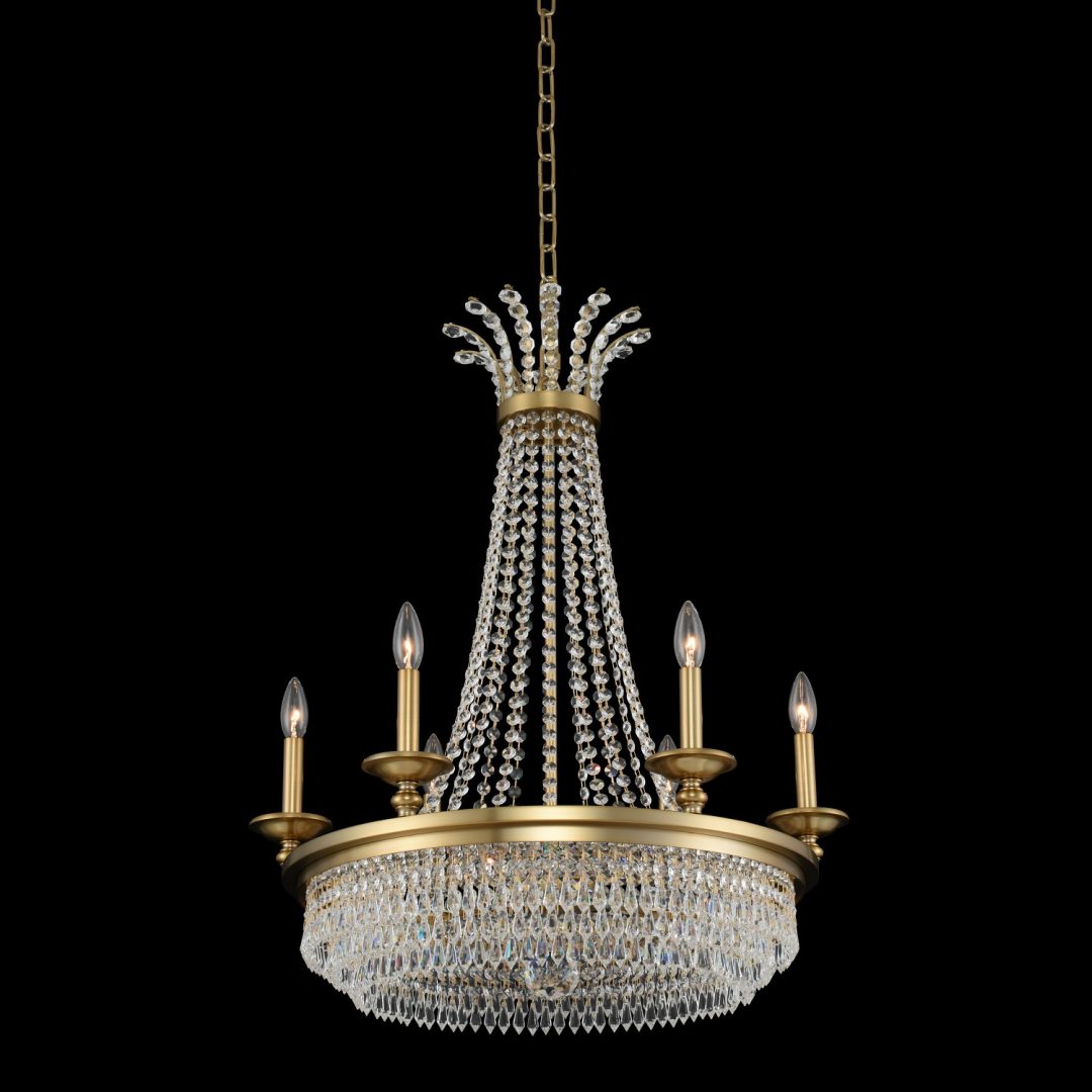34'' Tavo 9 Light Winter Brass Chandelier