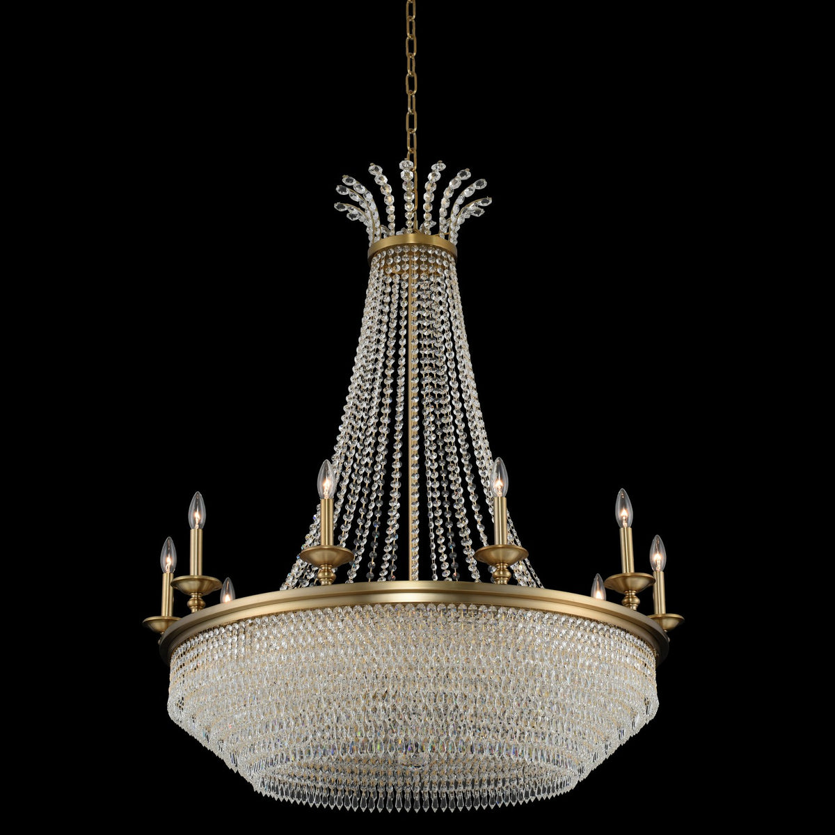 49'' Tavo 15 Light Winter Brass Chandelier