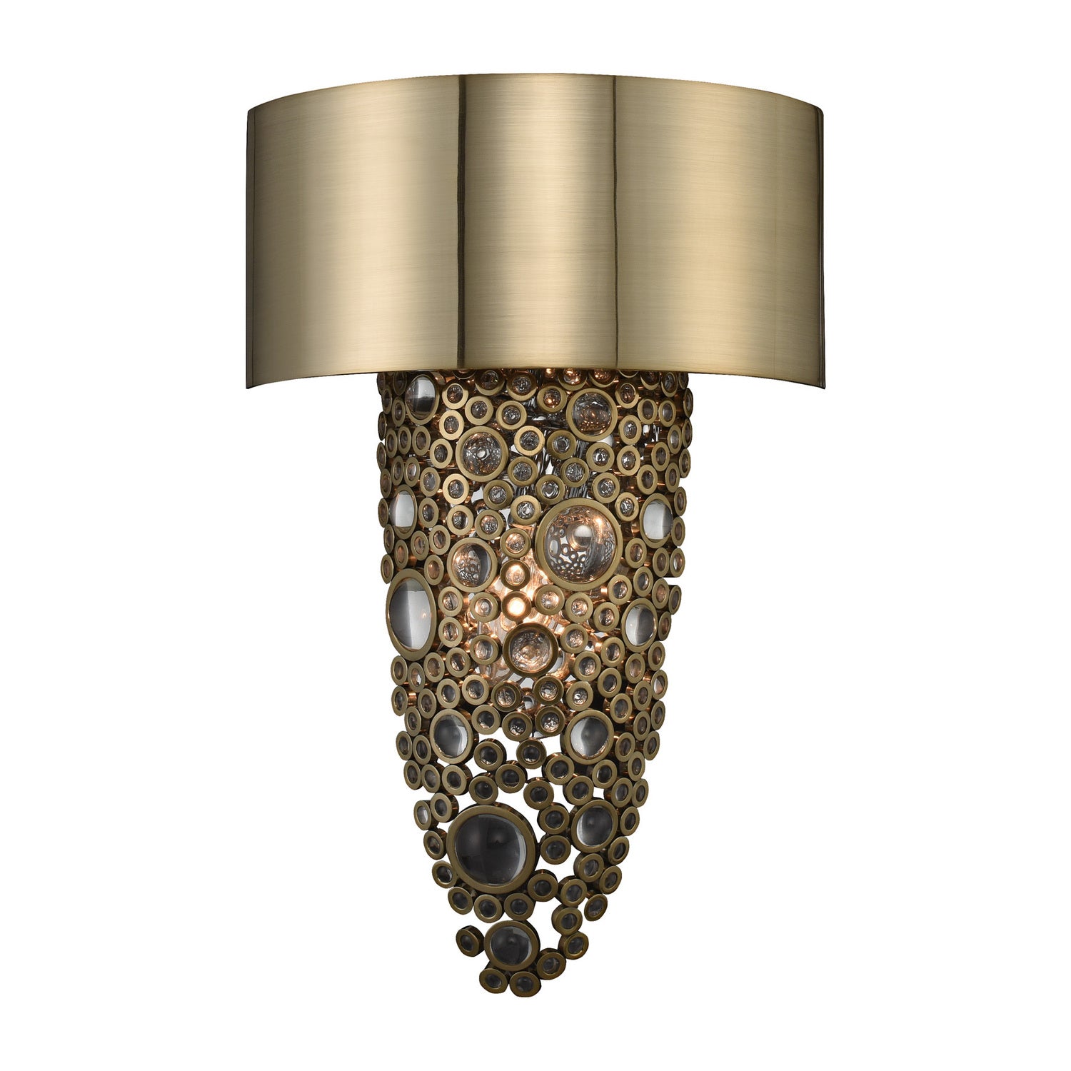 11'' Ciottolo 2 Light Brushed Champagne Gold Wall Sconce