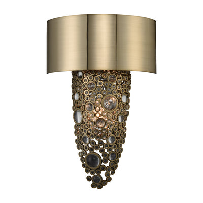 11'' Ciottolo 2 Light Brushed Champagne Gold Wall Sconce