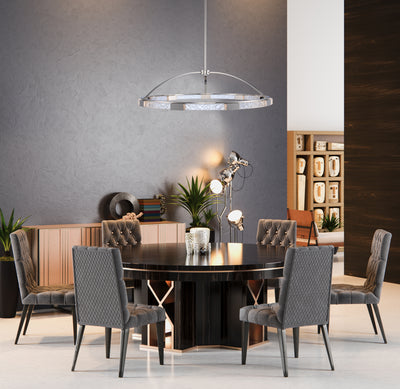 9.5'' Athena 1 Light Polished Nickel Chandelier