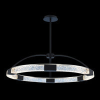 9.5'' Athena 1 Light Matte Black w/ Polished Nickel Chandelier