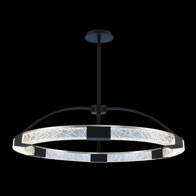 9.5'' Athena 1 Light Matte Black w/ Polished Nickel Chandelier