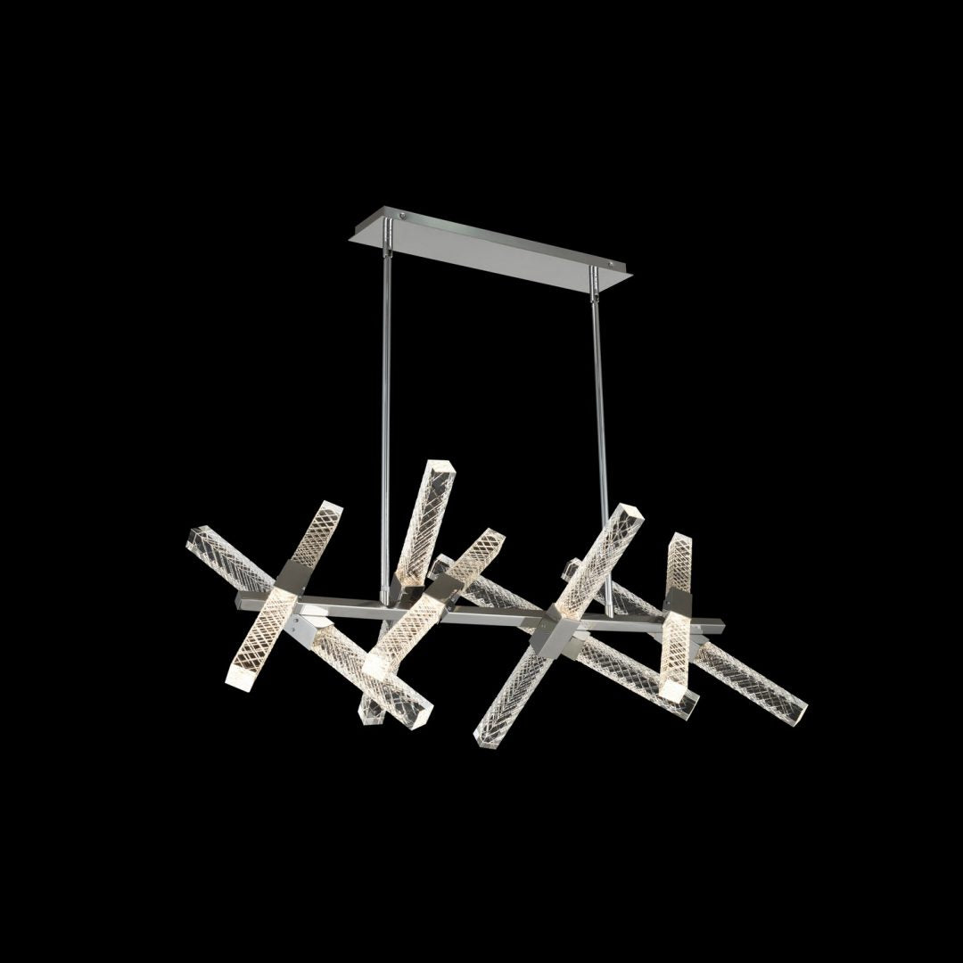 23'' Apollo 1 Light Chrome Linear Pendant