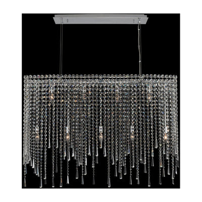 42'' Gocce 9 Light Chrome Linear Pendant