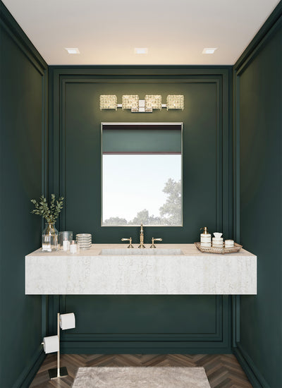 31'' Marazzi 4 Light Polished Nickel Vanity Light