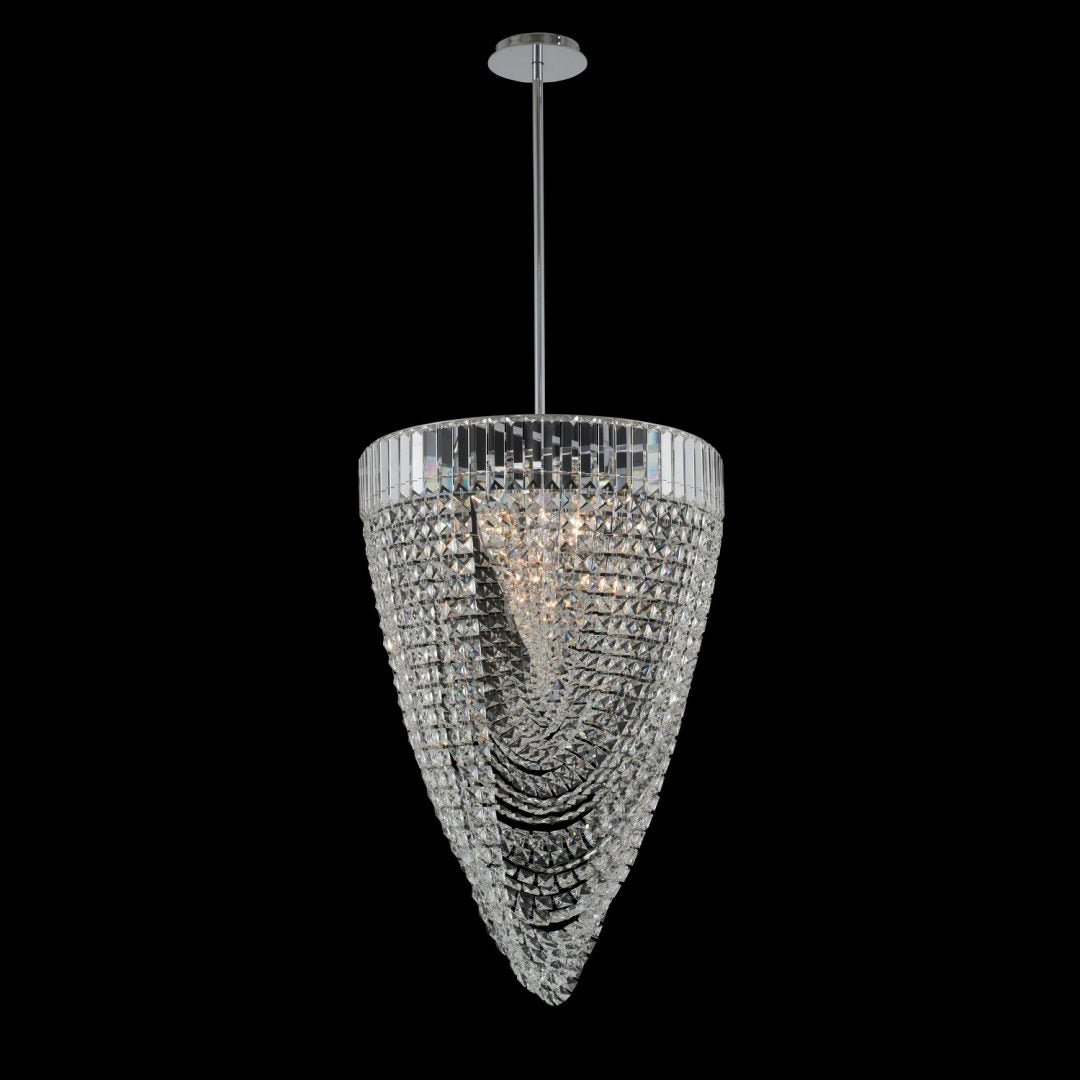 31'' Mira 12 Light Chrome Chandelier