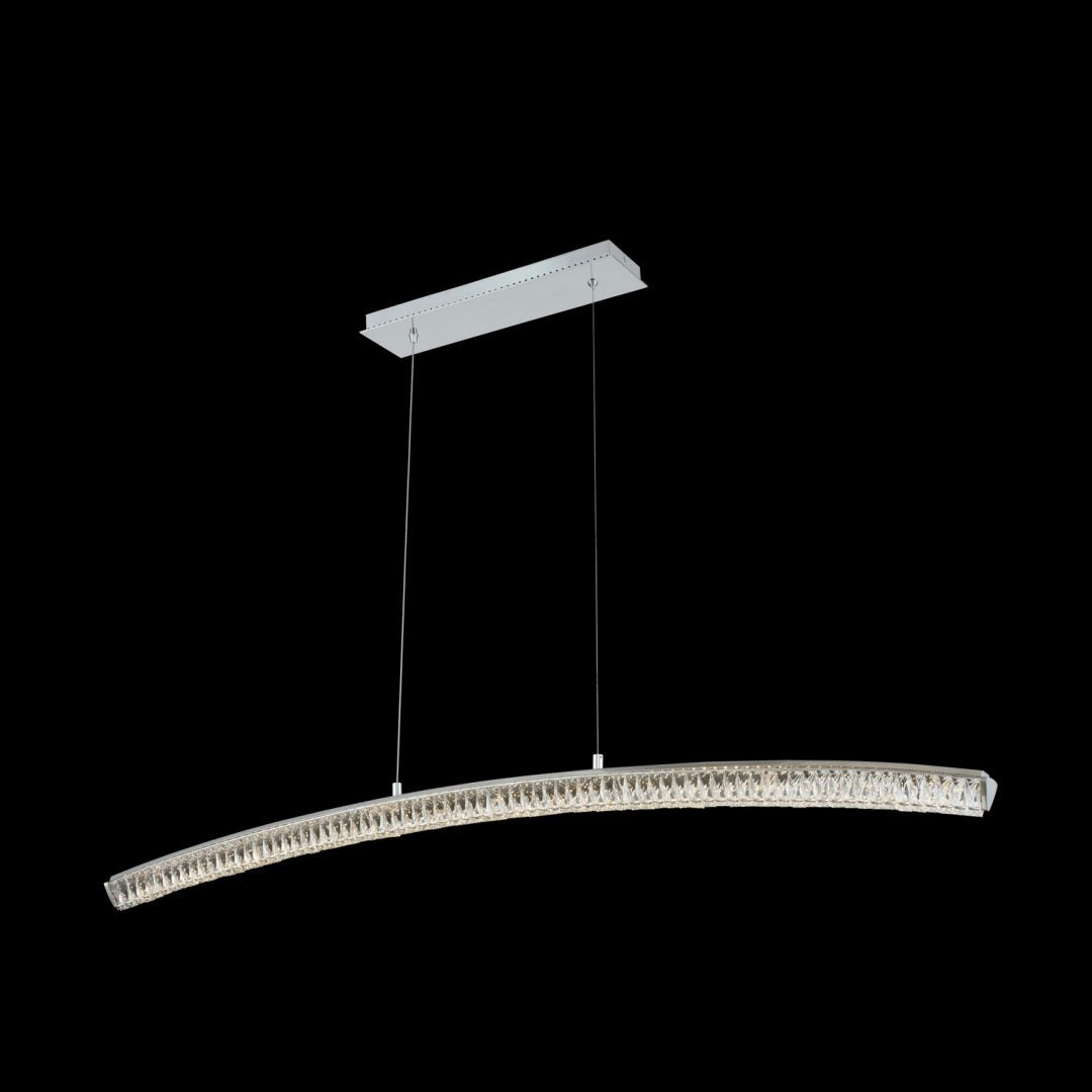 6'' Aries 1 Light Chrome Linear Pendant