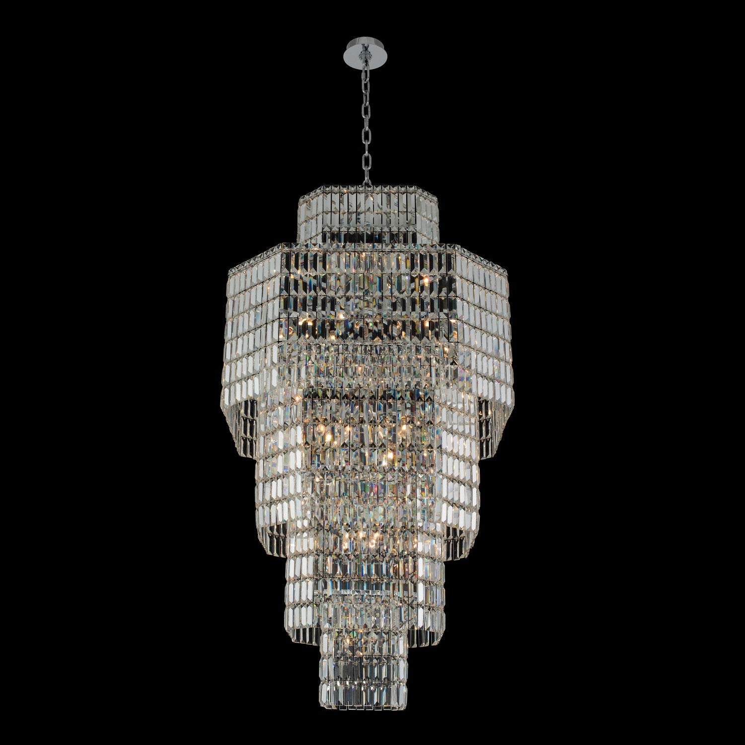 60'' Livelli 25 Light Chrome Chandelier