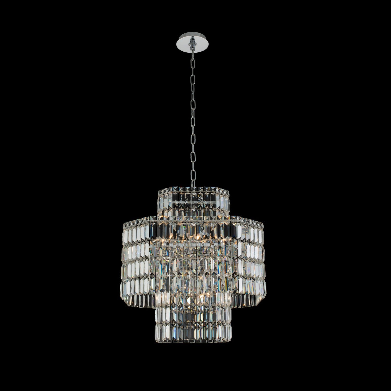 25'' Livelli 12 Light Chrome Chandelier