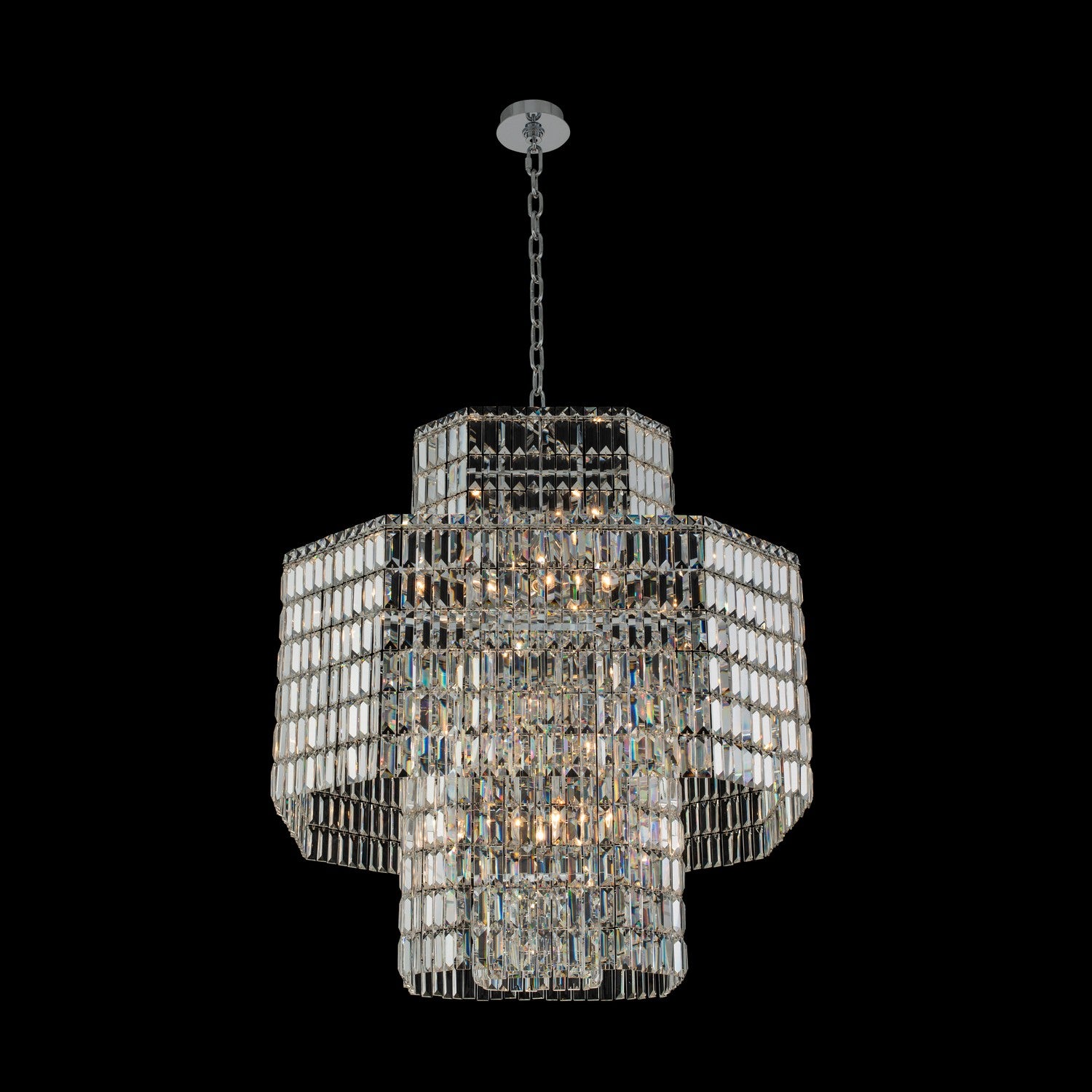 39.5'' Livelli 20 Light Chrome Chandelier