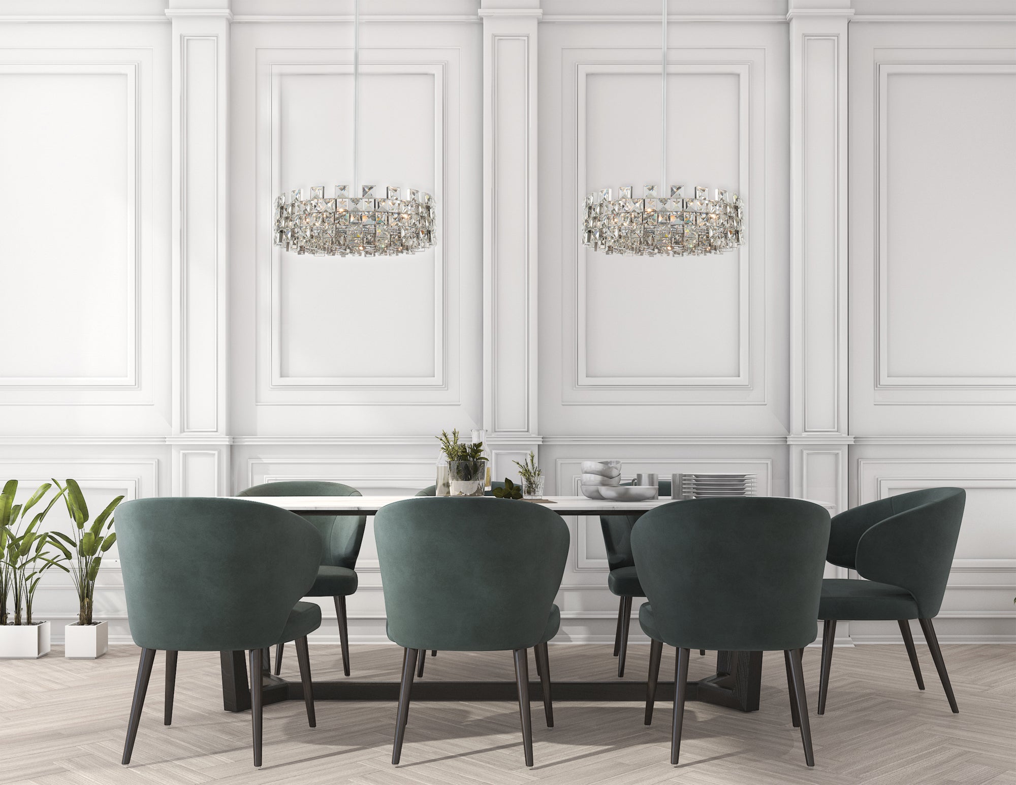 20.5'' Piazze 9 Light Chrome Chandelier