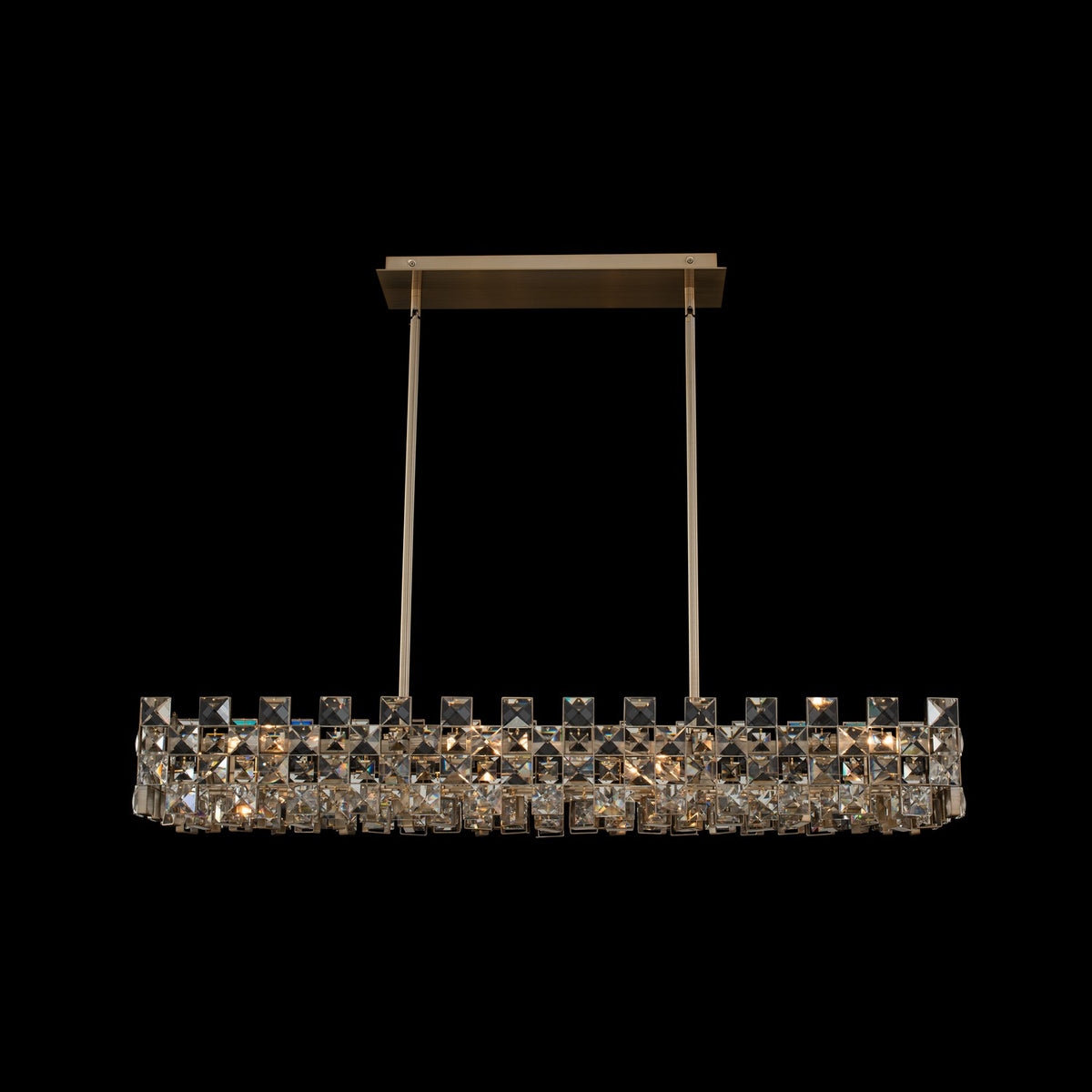 15.5'' Piazze 8 Light Brushed Champagne Gold Linear Pendant