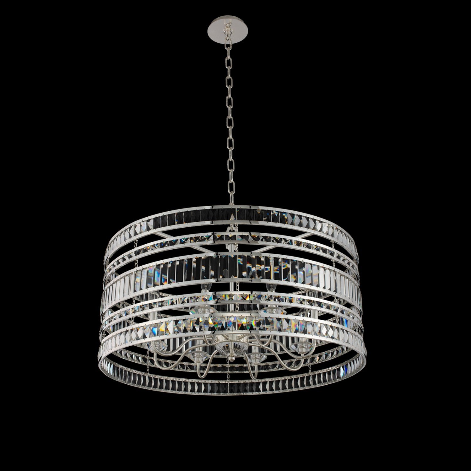 18'' Strato 8 Light Silver Chandelier