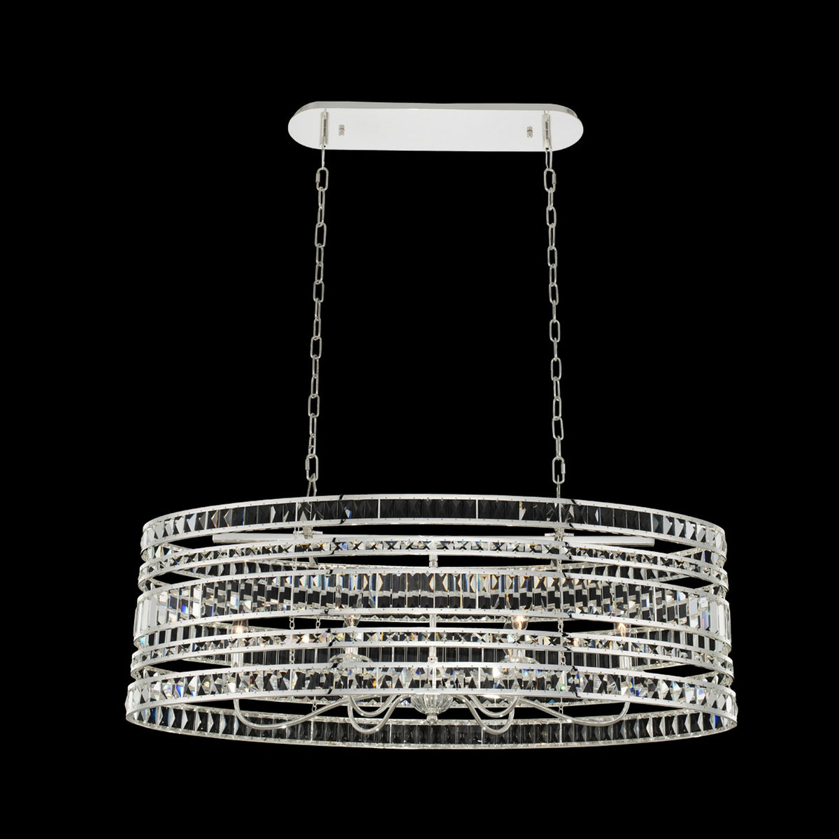 19'' Strato 12 Light Silver Linear Pendant