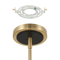 Sussex 40-inch 9-light Champagne Gold and Black Faux Leather Chandelier