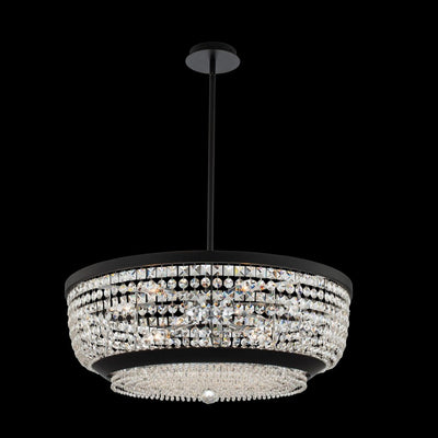 19'' Terzo 9 Light Matte Black (fluorocarbon) Chandelier