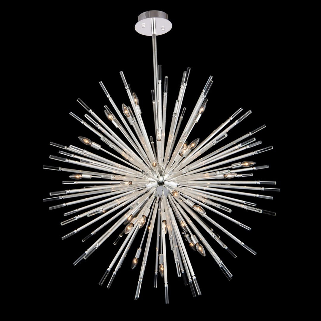 55'' Sprazzo 36 Light Silver Chandelier
