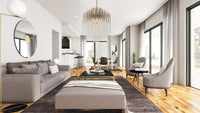 44'' Estrella 8 Light Brushed Champagne Gold Chandelier