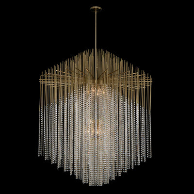 57'' Estrella 20 Light Brushed Champagne Gold Chandelier