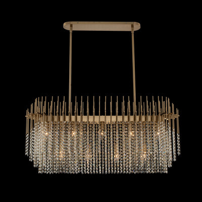 25'' Estrella 9 Light Brushed Champagne Gold Linear Pendant