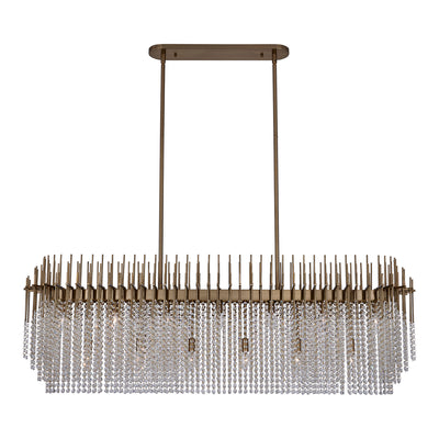 20'' Estrella 13 Light Brushed Champagne Gold Linear Pendant