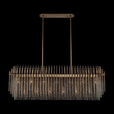 20'' Estrella 13 Light Brushed Champagne Gold Linear Pendant