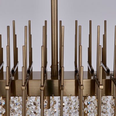 20'' Estrella 13 Light Brushed Champagne Gold Linear Pendant