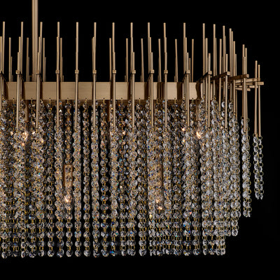 20'' Estrella 13 Light Brushed Champagne Gold Linear Pendant