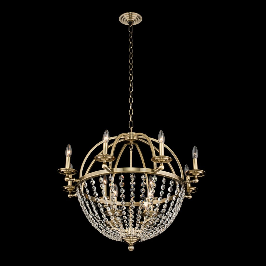 25.5'' Pendolo 12 Light Brushed Champagne Gold Chandelier