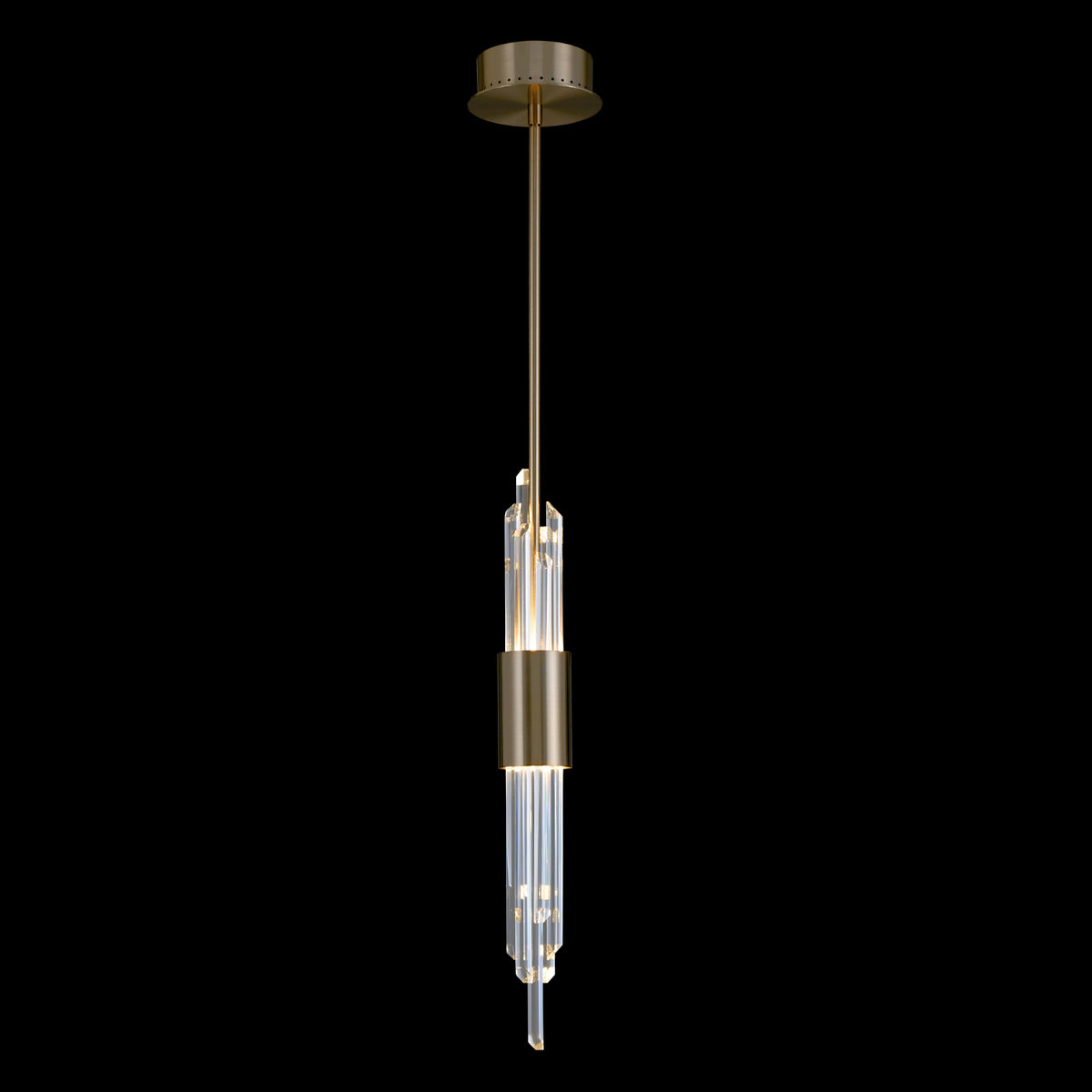31'' Lucca 1 Light Brushed Champagne Gold Pendant