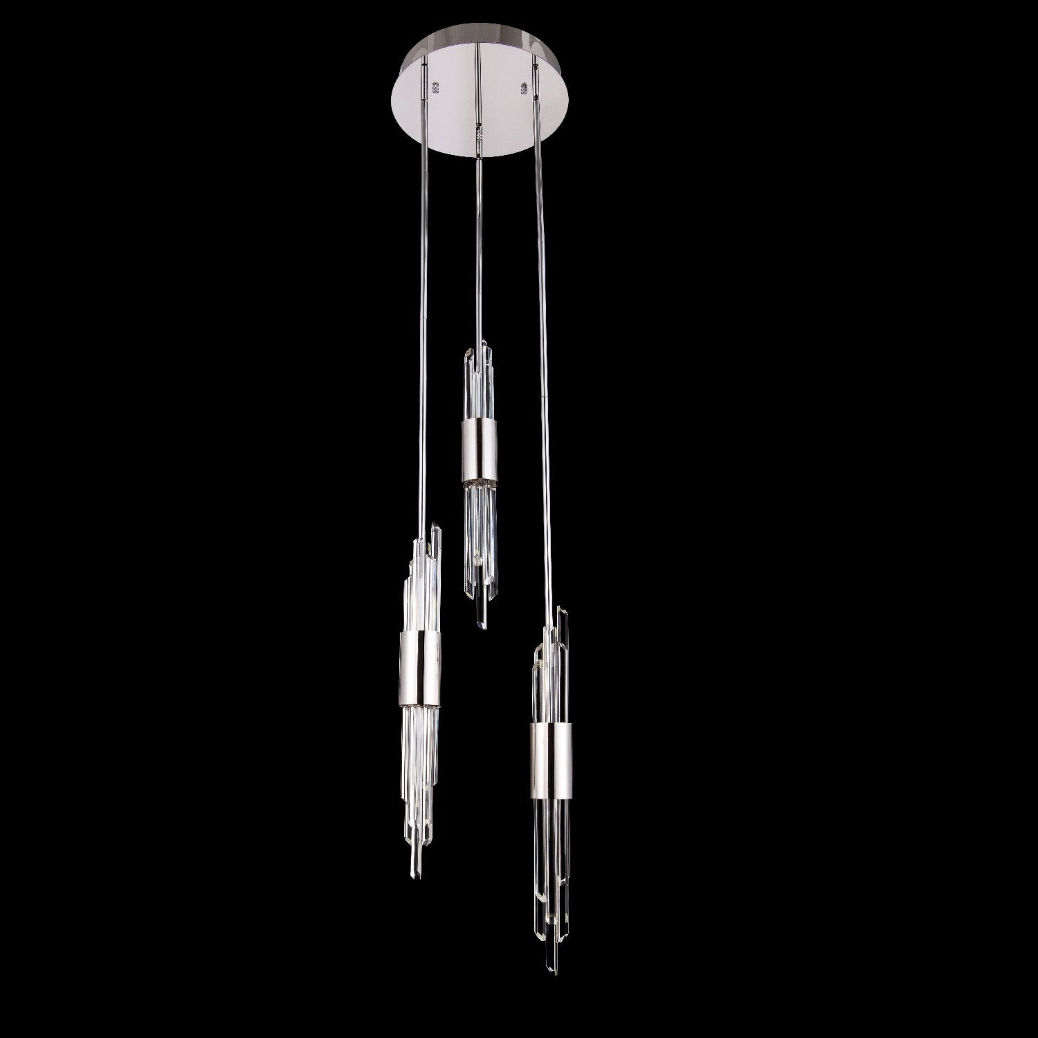 31'' Lucca 3 Light Chrome Multi-Pendant