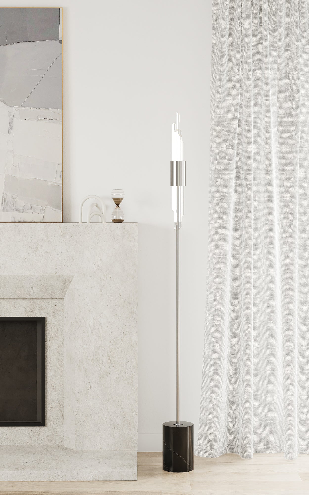 72'' Lucca 1 Light Chrome Floor Lamp
