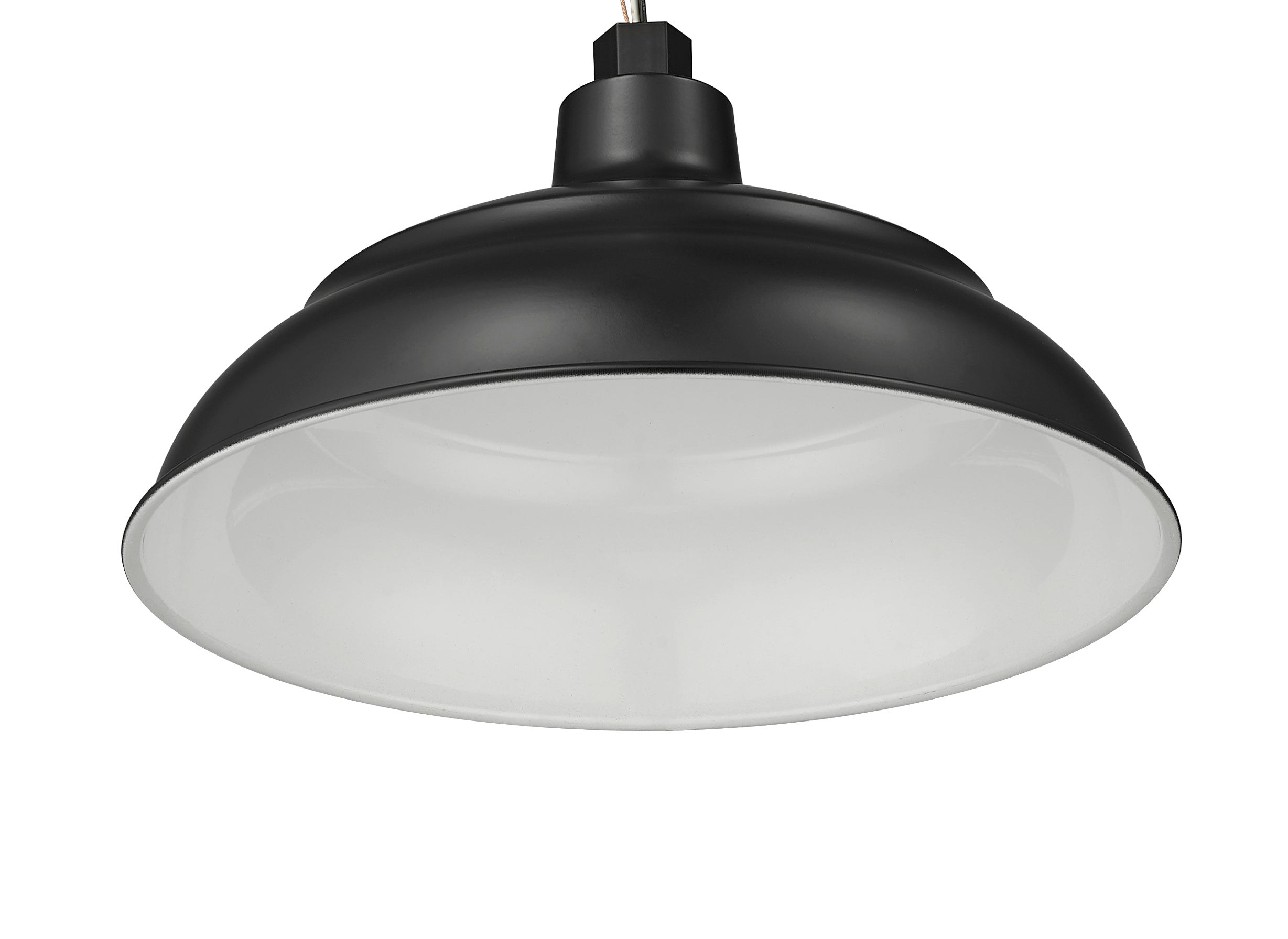 14-inch R Series Satin Black LED Warehouse Shade