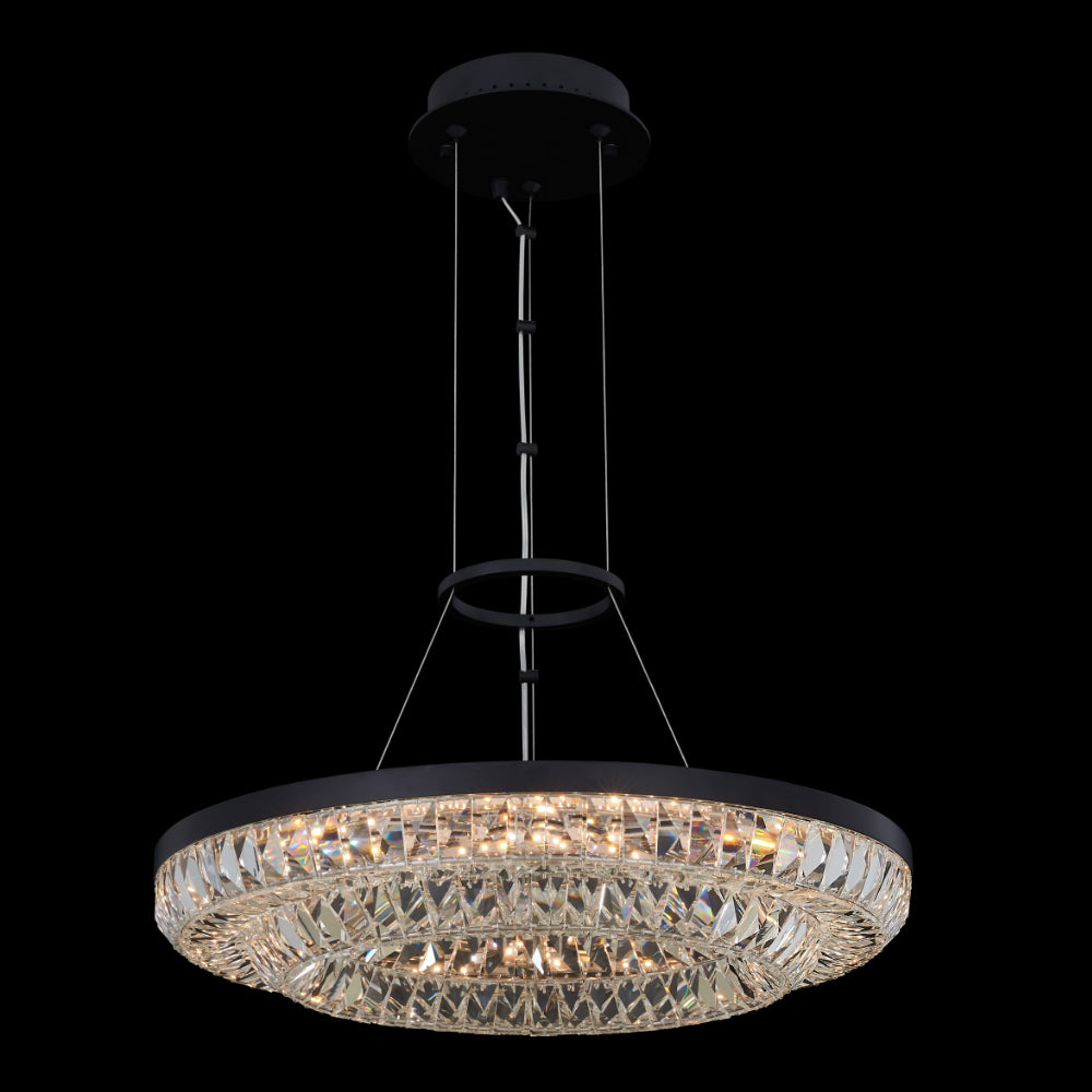 4'' Zaga 1 Light Matte Black (fluorocarbon) Chandelier