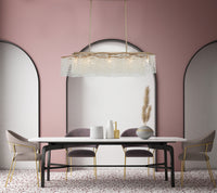 10.5'' Cometa 5 Light Brushed Champagne Gold Linear Pendant