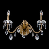 18'' Venere 2 Light Historic Brass Wall Sconce