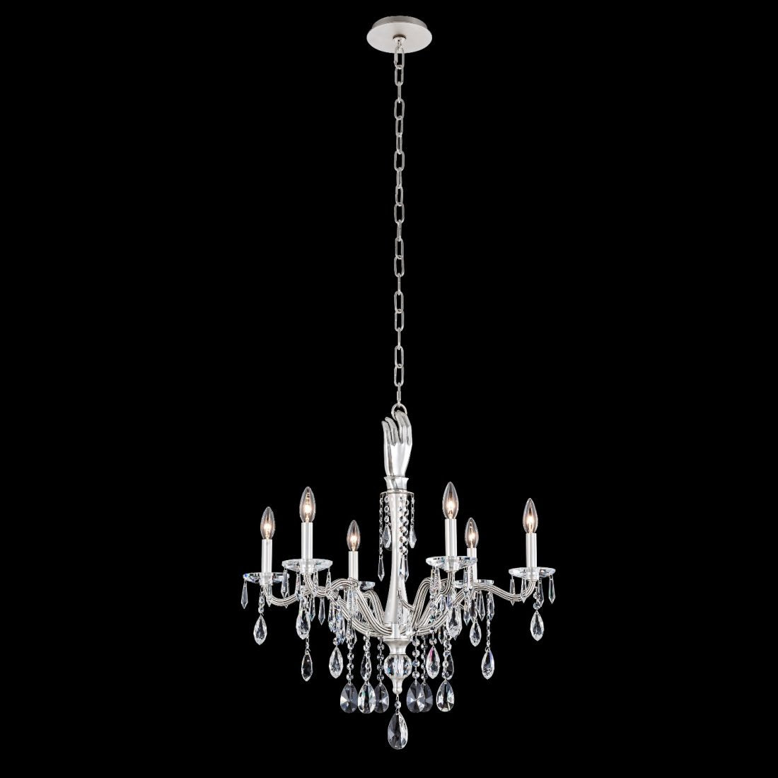28.5'' Venere 6 Light Pewter Chandelier