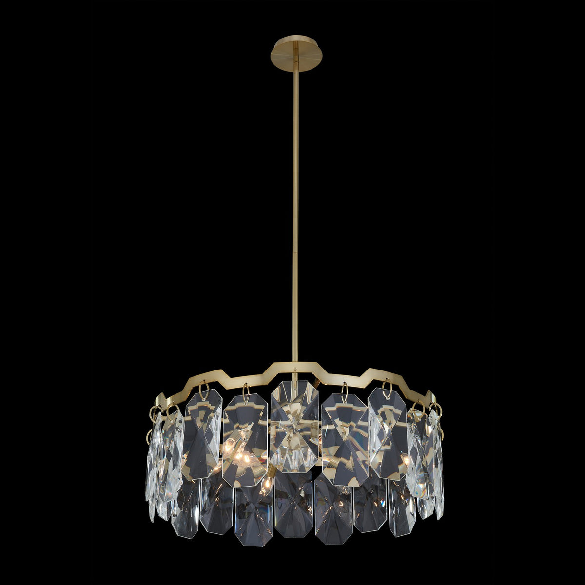 10.5'' Piatta 6 Light Brushed Brass Chandelier