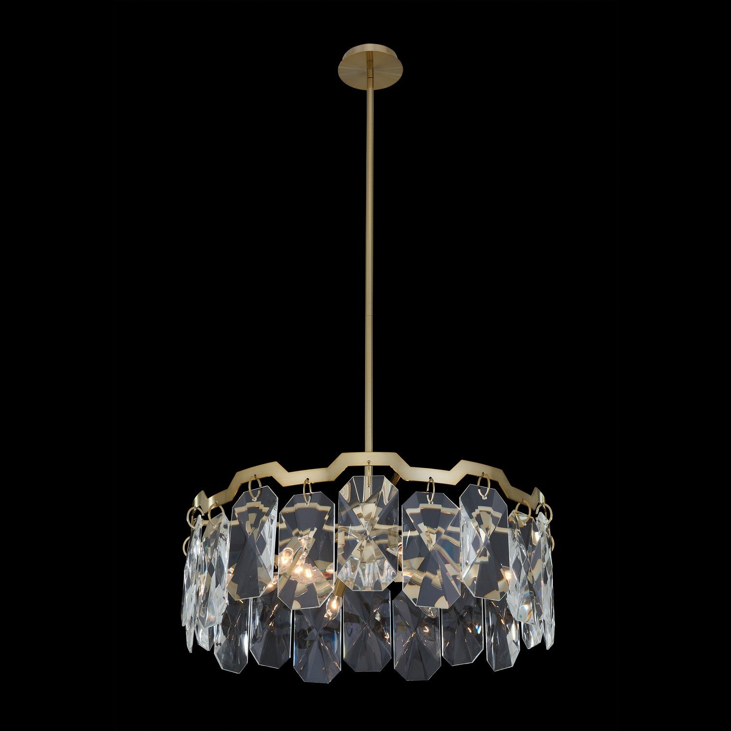 10.5'' Piatta 6 Light Brushed Brass Chandelier
