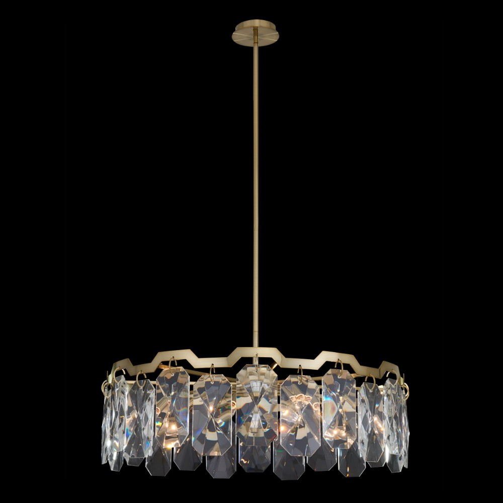 10.5'' Piatta 8 Light Brushed Brass Chandelier