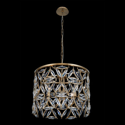 17.5'' Triangulo 4 Light True Brass Pendant