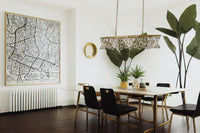 16'' Triangulo 8 Light True Brass Linear Pendant